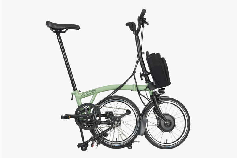 Brompton Electric C-Line High Bar Folding Bike 2023 Matcha Green-2