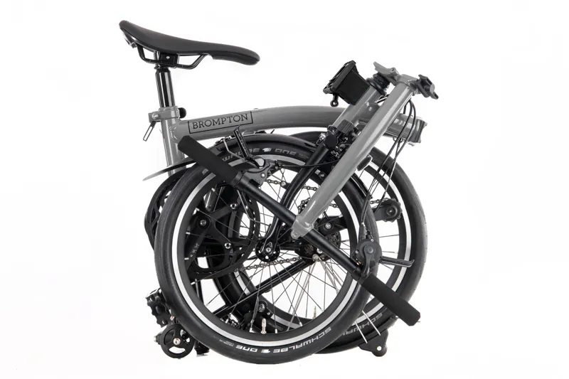 Brompton P-Line Urban Low Folding Bike 2023 Storm Grey-2