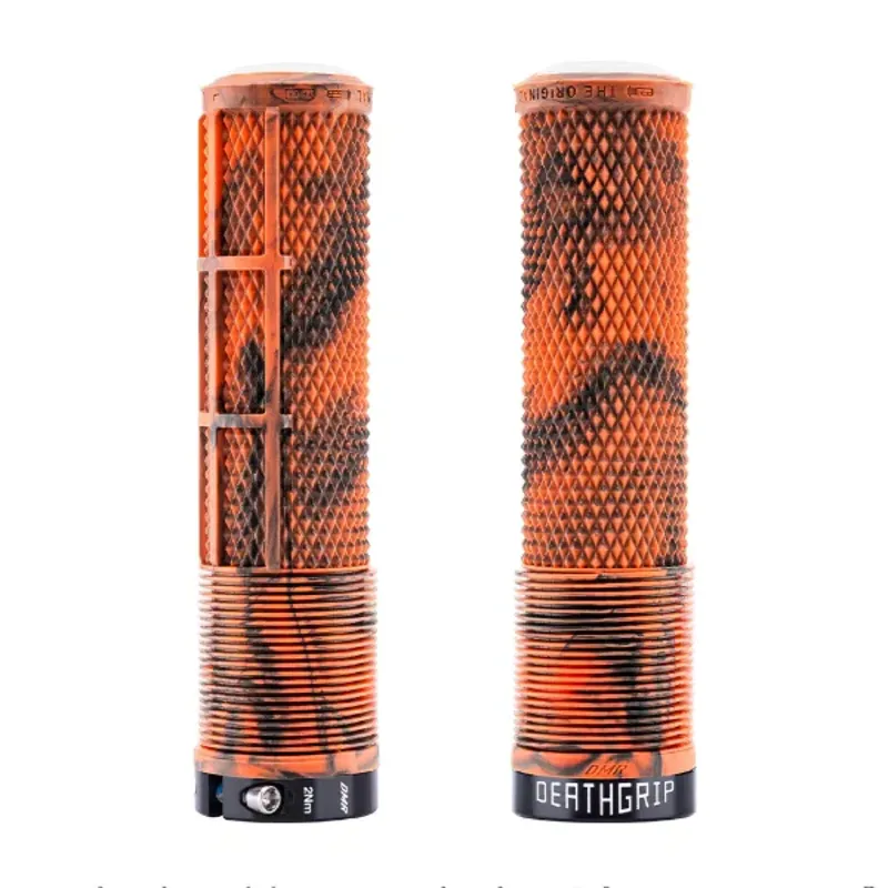 DMR DeathGrip 2 Grips Non Flanged Thick Orange Marble