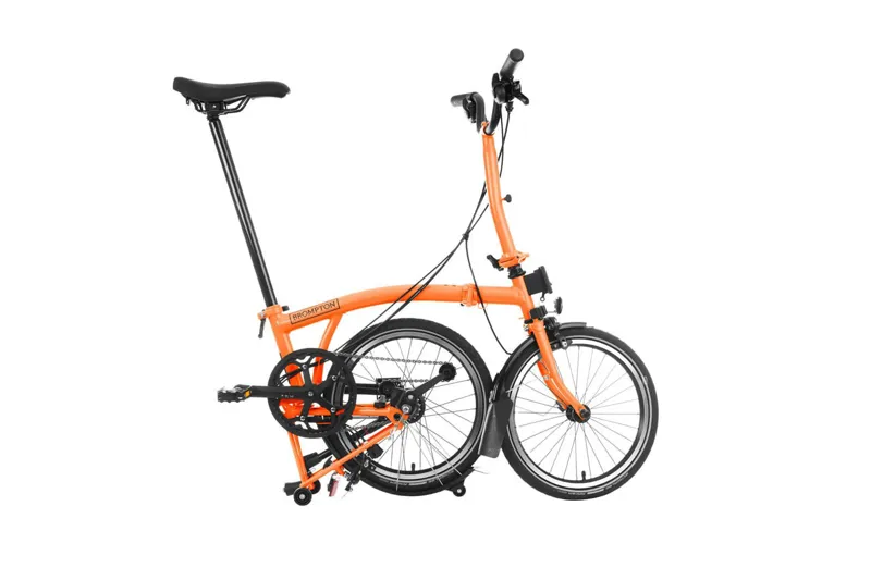 Brompton C Line Mid 6 Speed Folding Bike 2025 Sunset Orange-1