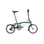 Brompton C Line High Bar 6 Speed Folding Bike 2025 with Extended Seatpost Racing Green