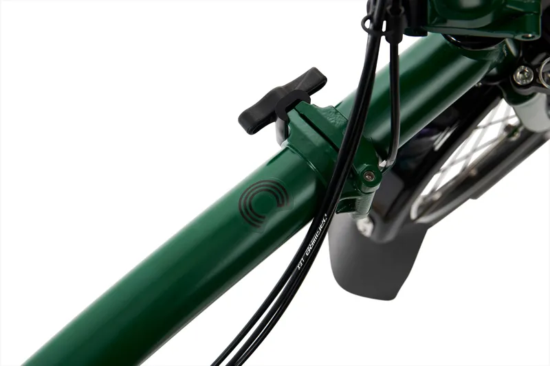 Brompton C Line High Bar 6 Speed Folding Bike 2025 with Extended Seatpost Racing Green-6