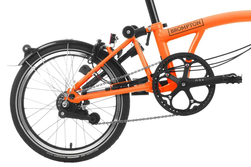 Brompton C Line Mid 6 Speed Folding Bike 2025 With Rack Sunset Orange-5