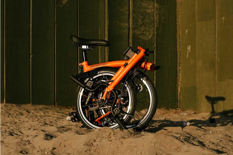 Brompton C Line Mid 6 Speed Folding Bike 2025 With Rack Sunset Orange-6