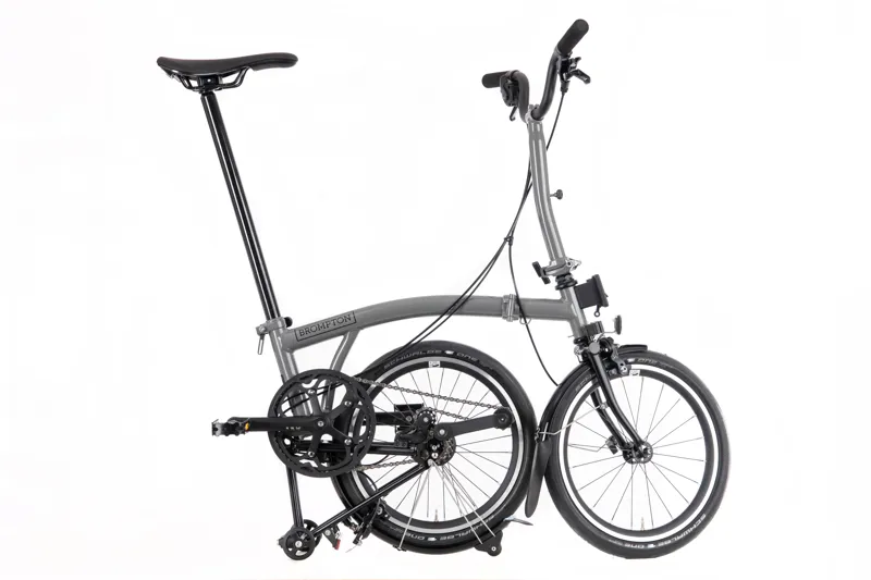 Brompton P-Line Urban Mid Folding Bike 2023 Storm Grey-2