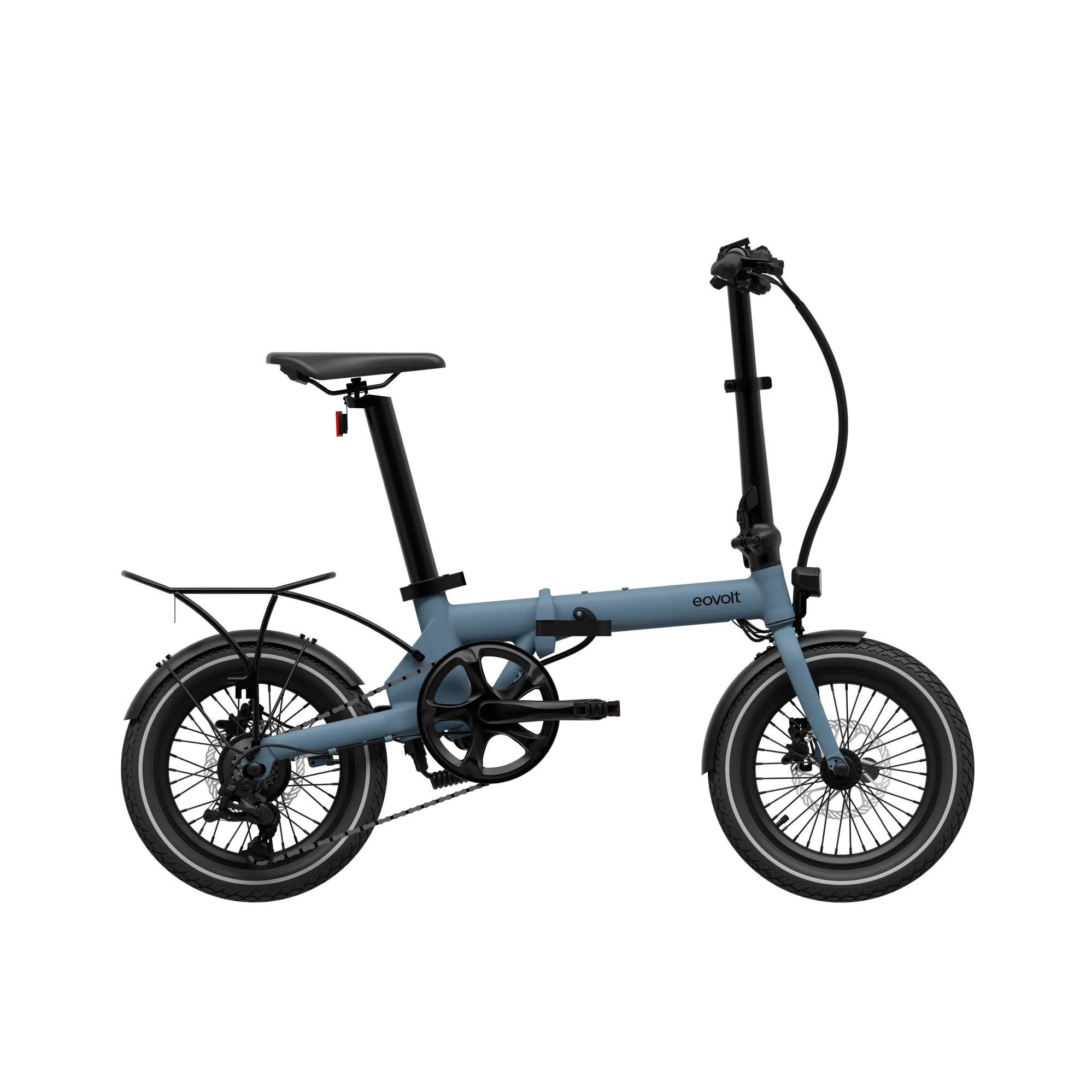Eovolt Morning Folding Electric Bike 16in Wheel 2023 Ocean Blue