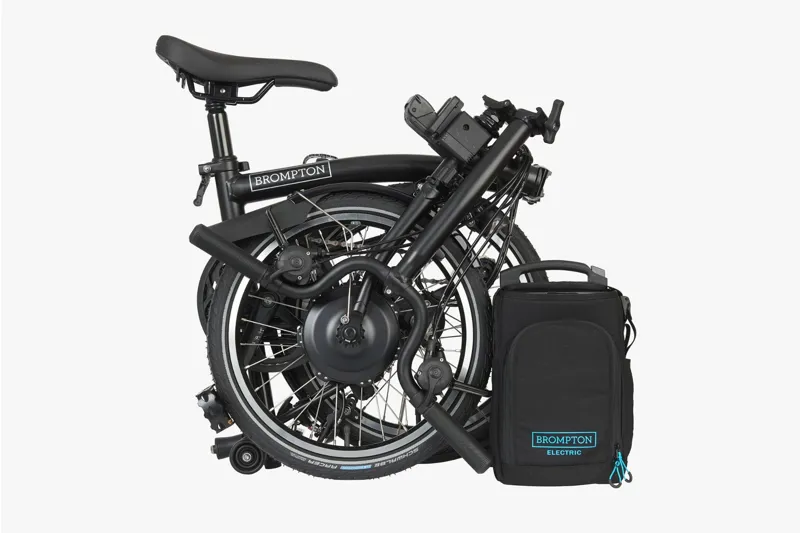 Brompton Electric C-Line Explore Mid Bar Folding Bike 2023 Black-3