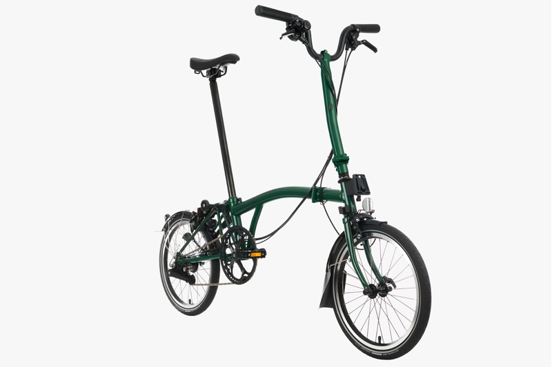 Brompton C-Line Explore High Folding Bike 2023 Racing Green-1