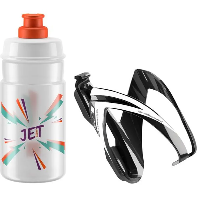 Elite Ceo Jet Youth Bottle Kit includes Cage and 66mm/350ml Bottle Orange