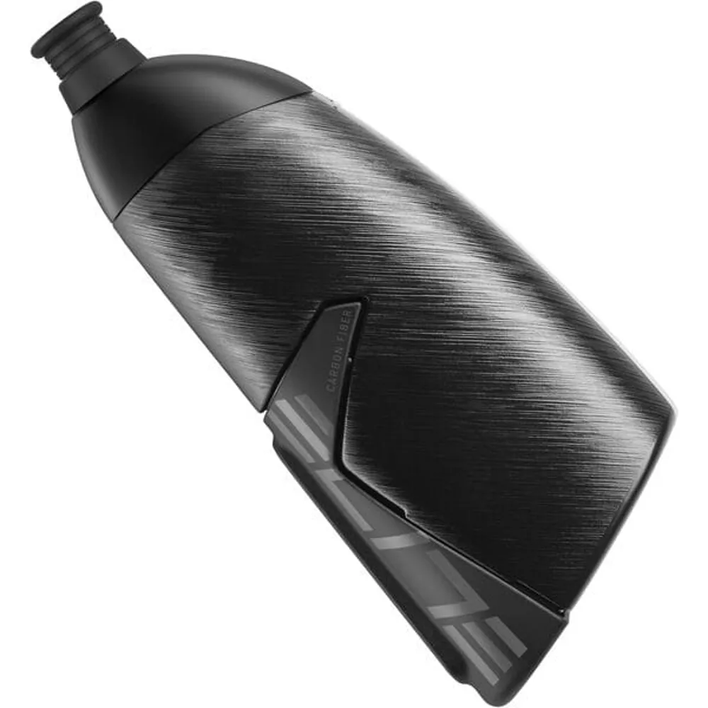 Image of Elite Crono CX Aero Bottle Kit includes Carbon Cage and Aero Bottle 500ml Black