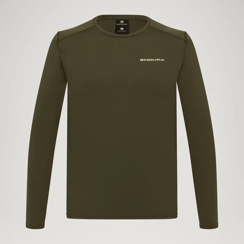 Endura Loop Tech Long Sleeve Tee Shirt Olive Green