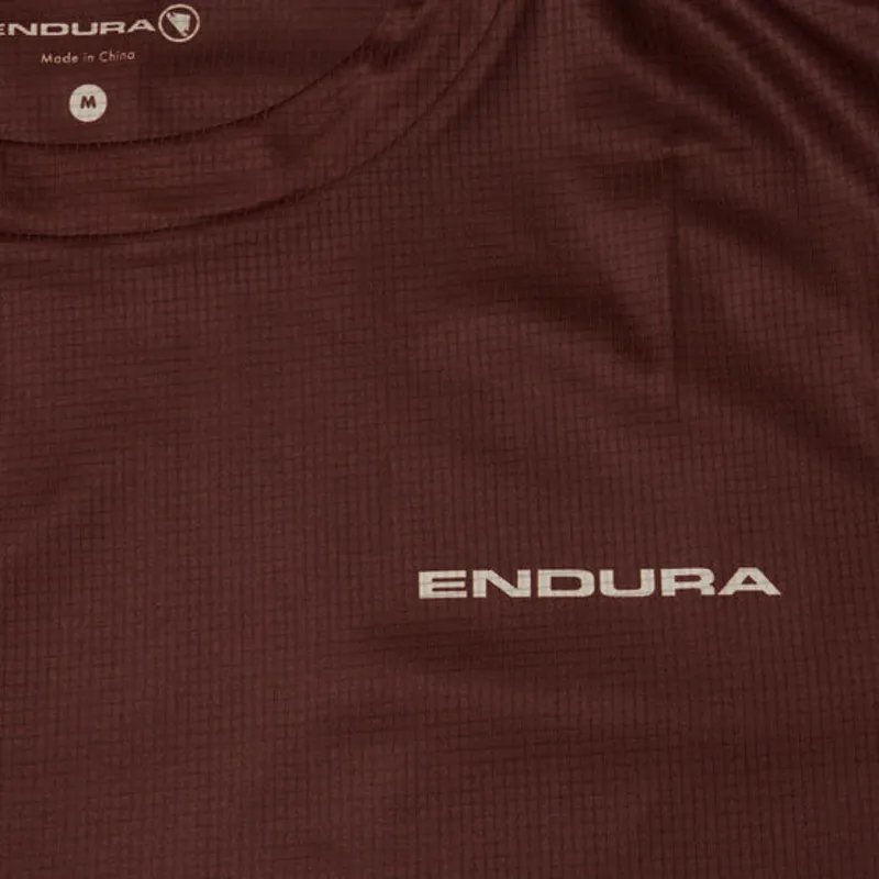 Endura Singletrack II Core Short Sleeve Tee Shirt End Mahogany-2