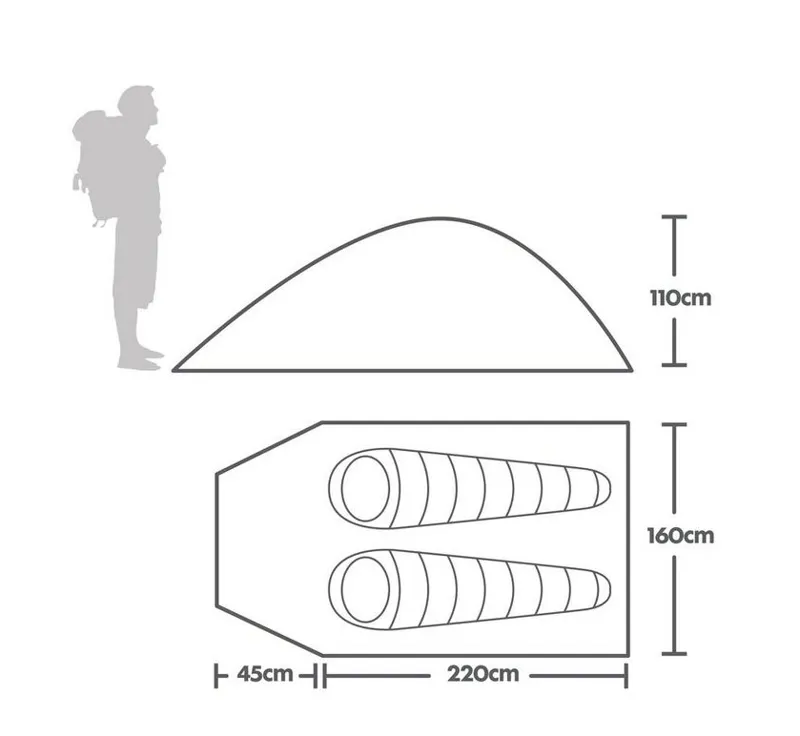 Eurohike Tamar 2 Person Tent Red-2