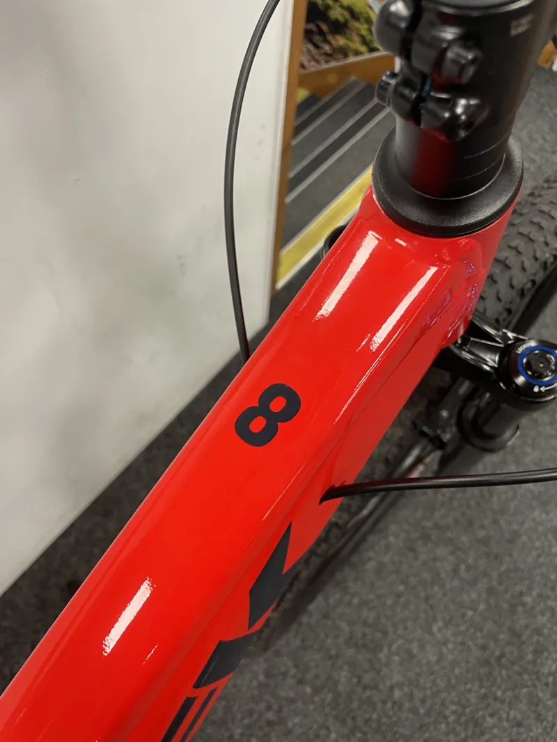 Ex Display Trek Marlin 8 XL Mountain Bike 2022 Gloss Radioactive Red/Nautical-4