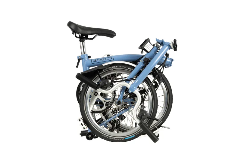 Brompton C-Line Explore Mid Folding Bike 2023 Cloud Blue-3