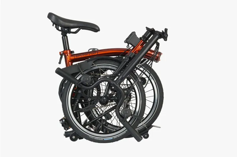 Brompton C-Line Explore High Folding Bike 2023 Flame Laquer-3