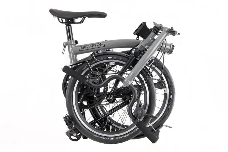 Brompton P-Line Urban Mid Folding Bike 2023 Storm Grey-3