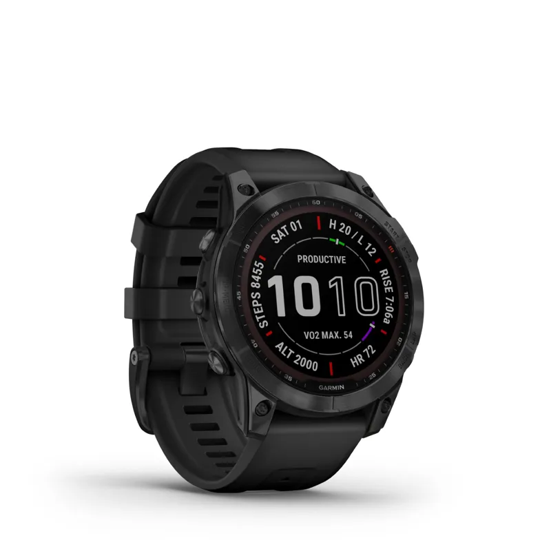 Garmin Fenix 7 Sapphire GPS Watch Black DLC Titanium/Black Band-2