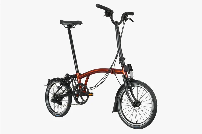 Brompton C-Line Explore High Folding Bike 2023 Flame Laquer-1