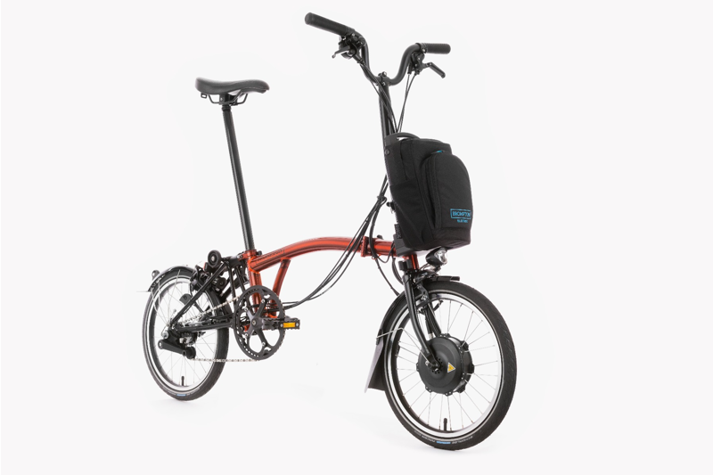 Brompton Electric C-Line Explore High Bar Electric Folding Bike 2022  Flame Lacquer-1