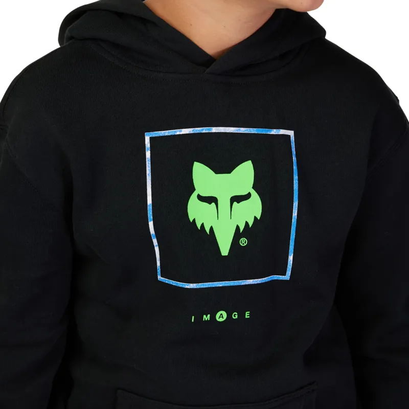 Fox Atlas Youth Pullover Fleece Hoodie Black-1