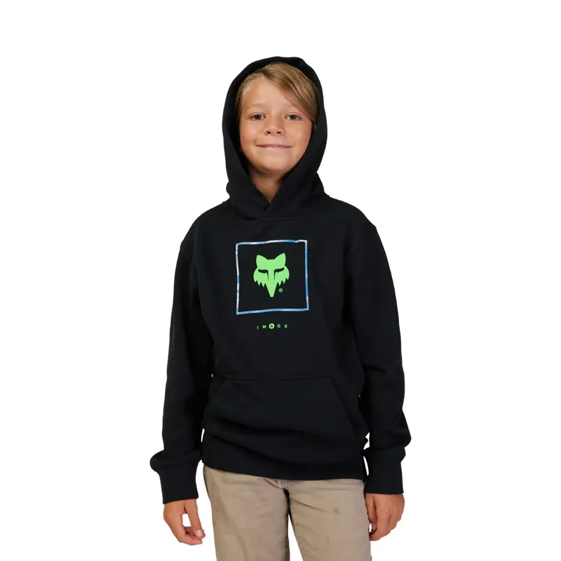 Fox Atlas Youth Pullover Fleece Hoodie Black-2
