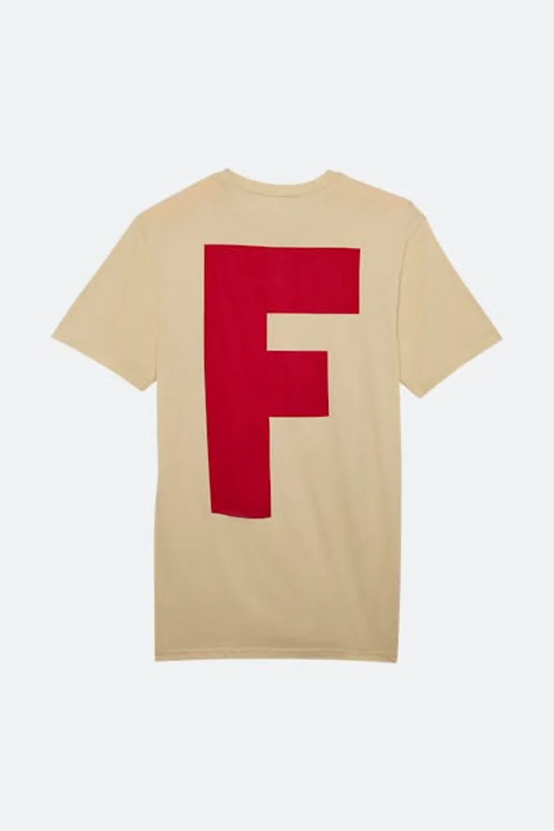Fox Big F Prem Short Sleeve Tee Shirt Cream-1