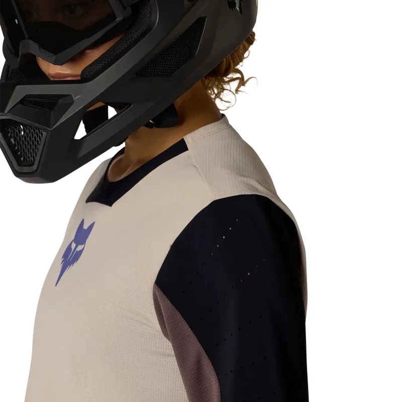 Fox Defend Park Long Sleeve Jersey Women Chalk White-5