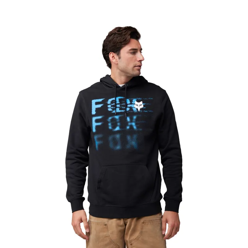Fox Emotion Pullover Fleece Hoodie Black-2