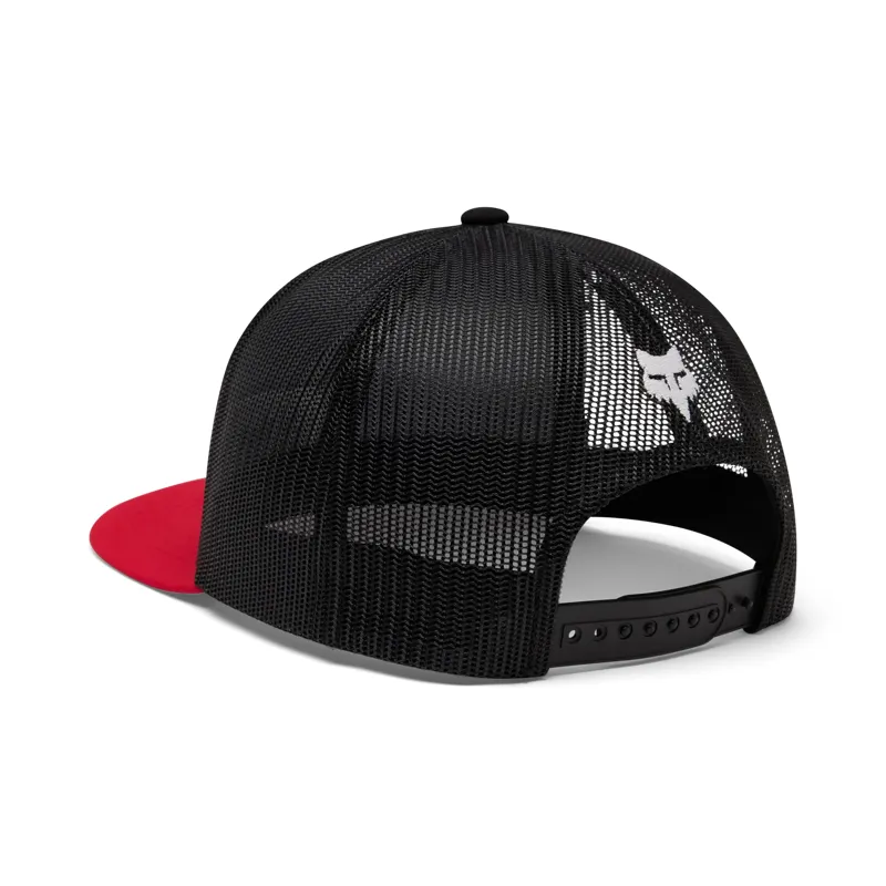 Fox Image Print Snapback Trucker Cap One Size Black-1