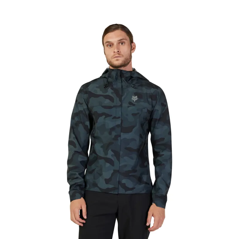 Fox Ranger 2.5L Water MTB Jacket Black Camo-1