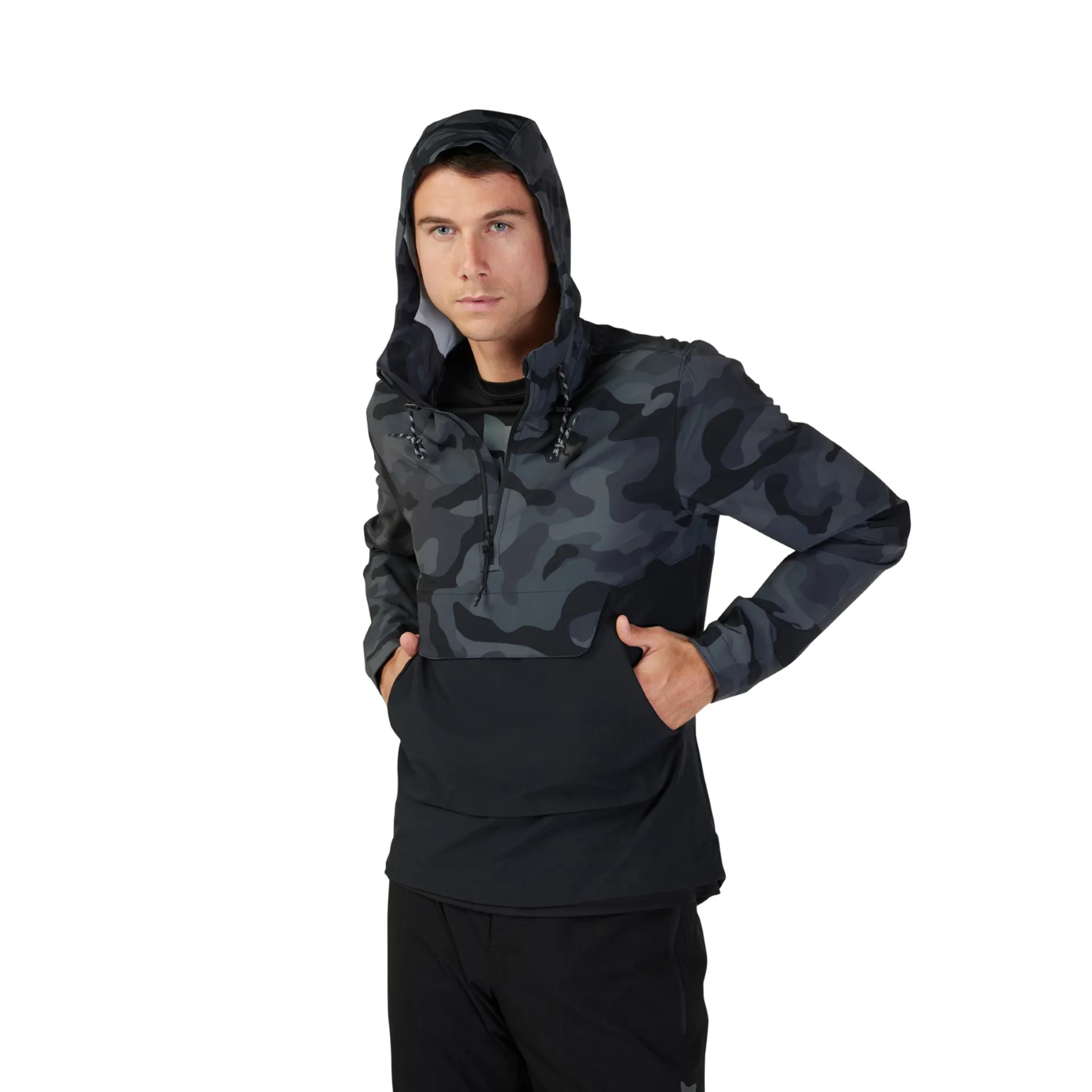 Fox Ranger Wind MTB Pullover Black Camo