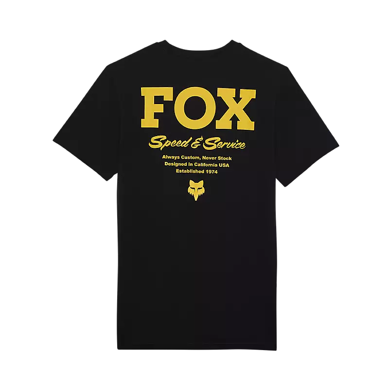 Fox Speed and Service Prem Short Sleeve Tee Shirt Black-1