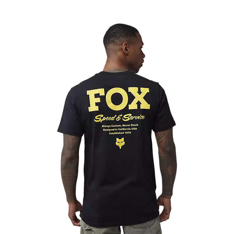 Fox Speed and Service Prem Short Sleeve Tee Shirt Black-3