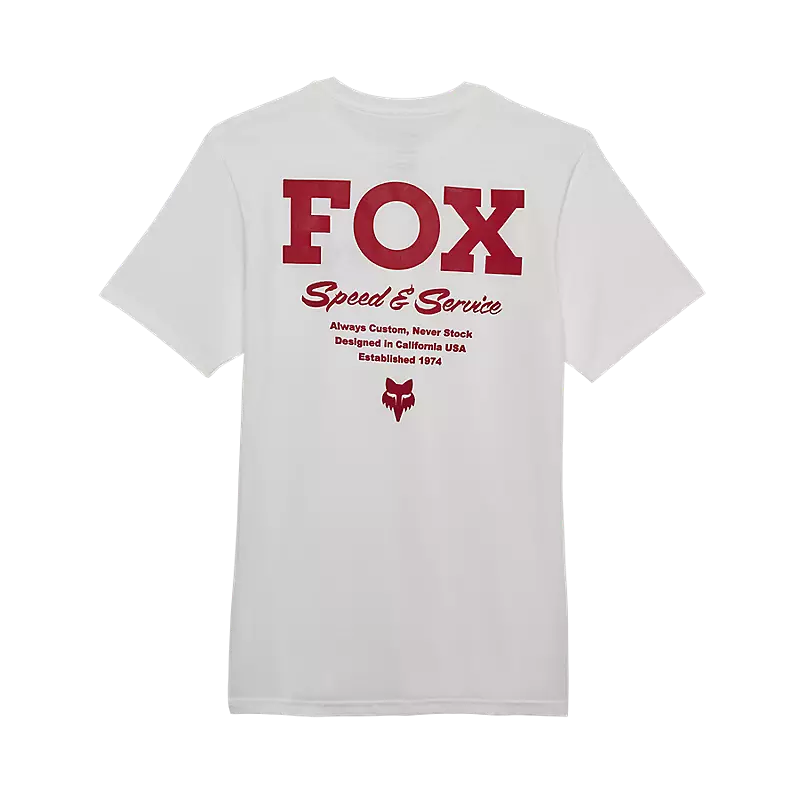 Fox Speed and Service Prem Short Sleeve Tee Shirt White-1