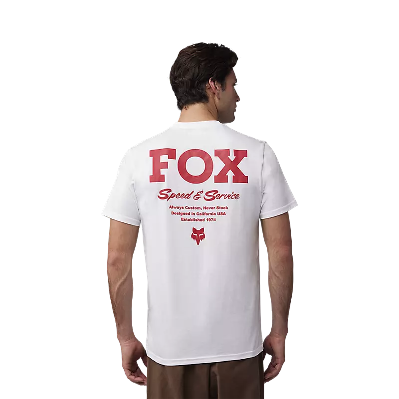 Fox Speed and Service Prem Short Sleeve Tee Shirt White-3