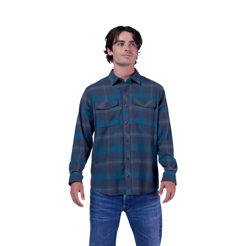 Fox Survivalist Core Flannel Long Sleeve Shirt Midnight Blue-2