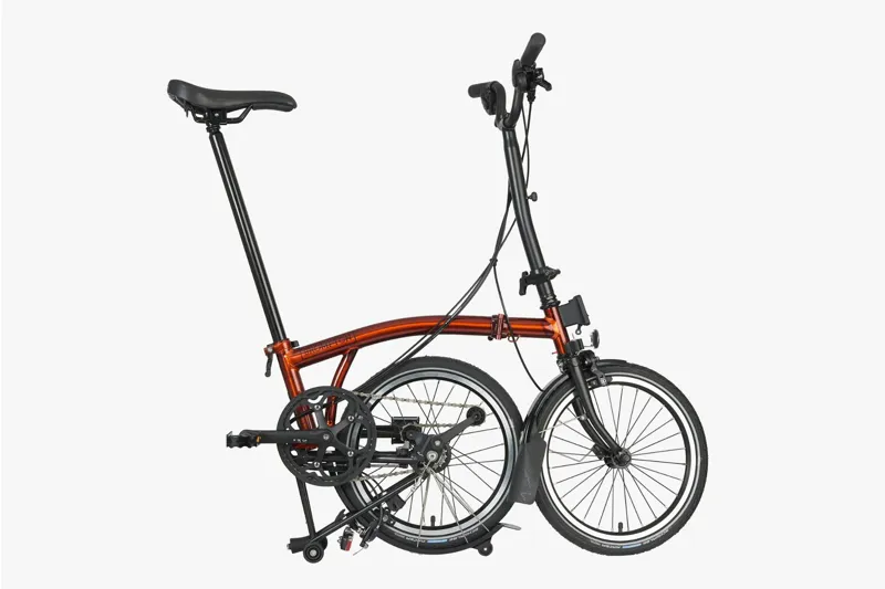 Brompton C-Line Explore High Folding Bike 2023 Flame Laquer-2