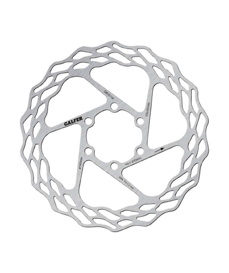 Galfer Wave Road Disc Rotor 6 Bolt Silver