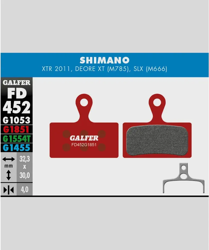 Galfer Advanced Bike Shimano XT/XT/SLX Disc Brake Pad-1