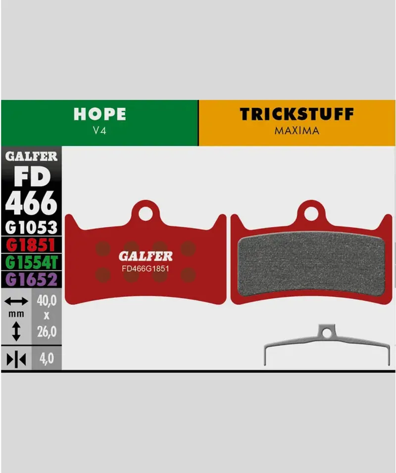 Galfer Advanced Bike Hope V4 Disc Brake Pad-1