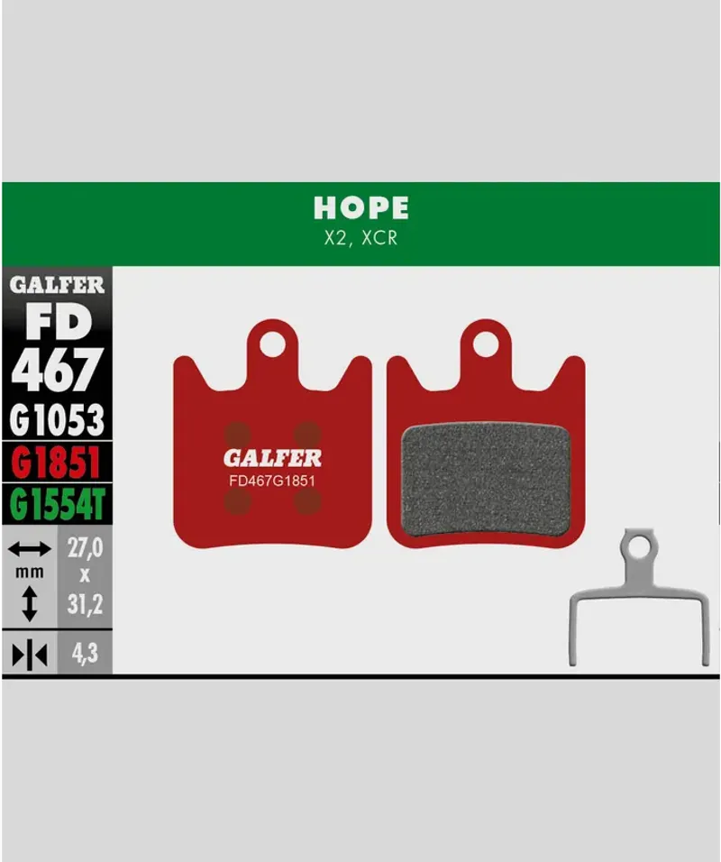 Galfer Advanced Bike Hope X2/XCR Disc Brake Pad-1
