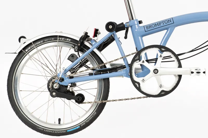 Brompton C-Line Explore High Folding Bike 2023 Cloud Blue-4