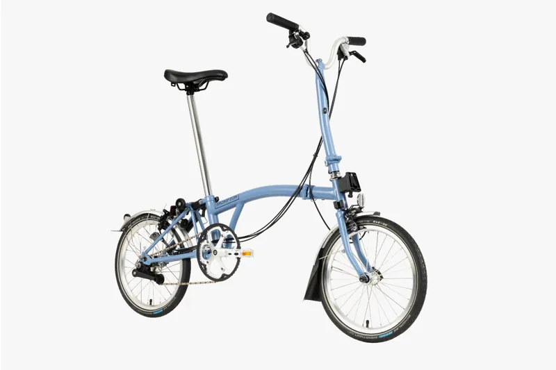 Brompton C-Line Explore High Folding Bike 2023 Cloud Blue-1