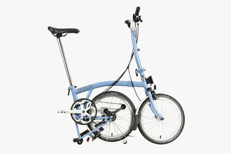 Brompton C-Line Explore High Folding Bike 2023 Cloud Blue-2