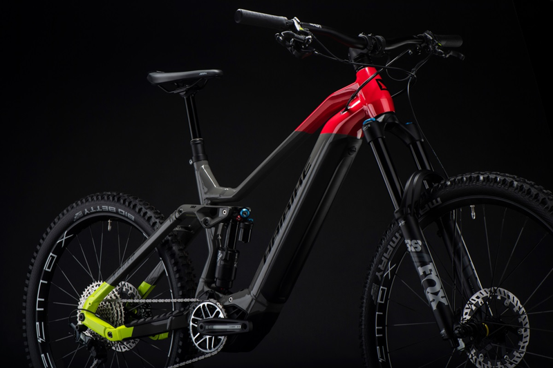 Haibike Nduro 7 Electric Mountain Bike 2024 Gloss/Grey/Red/Lime/Black-1