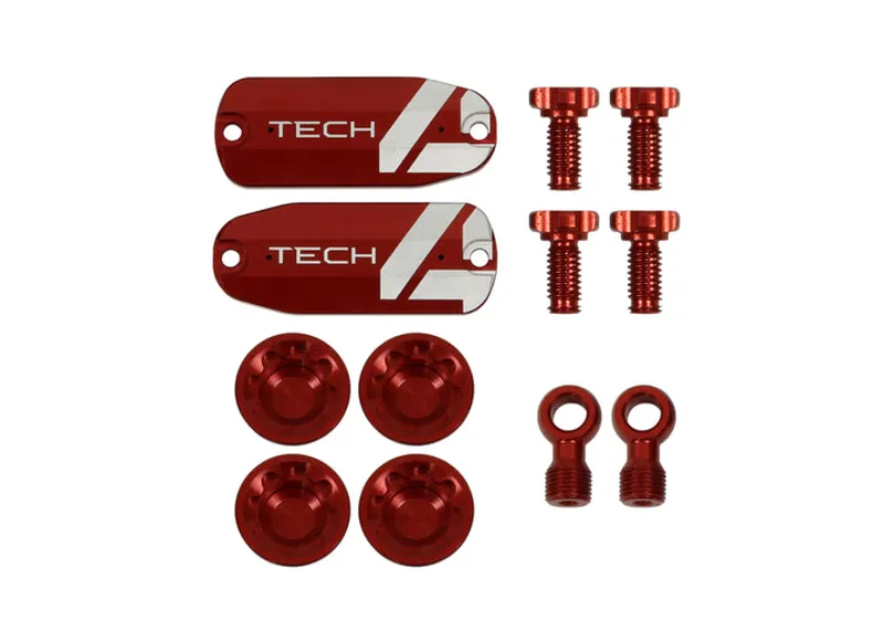Hope Tech 4 E4 Custom Kit - Pair - Red