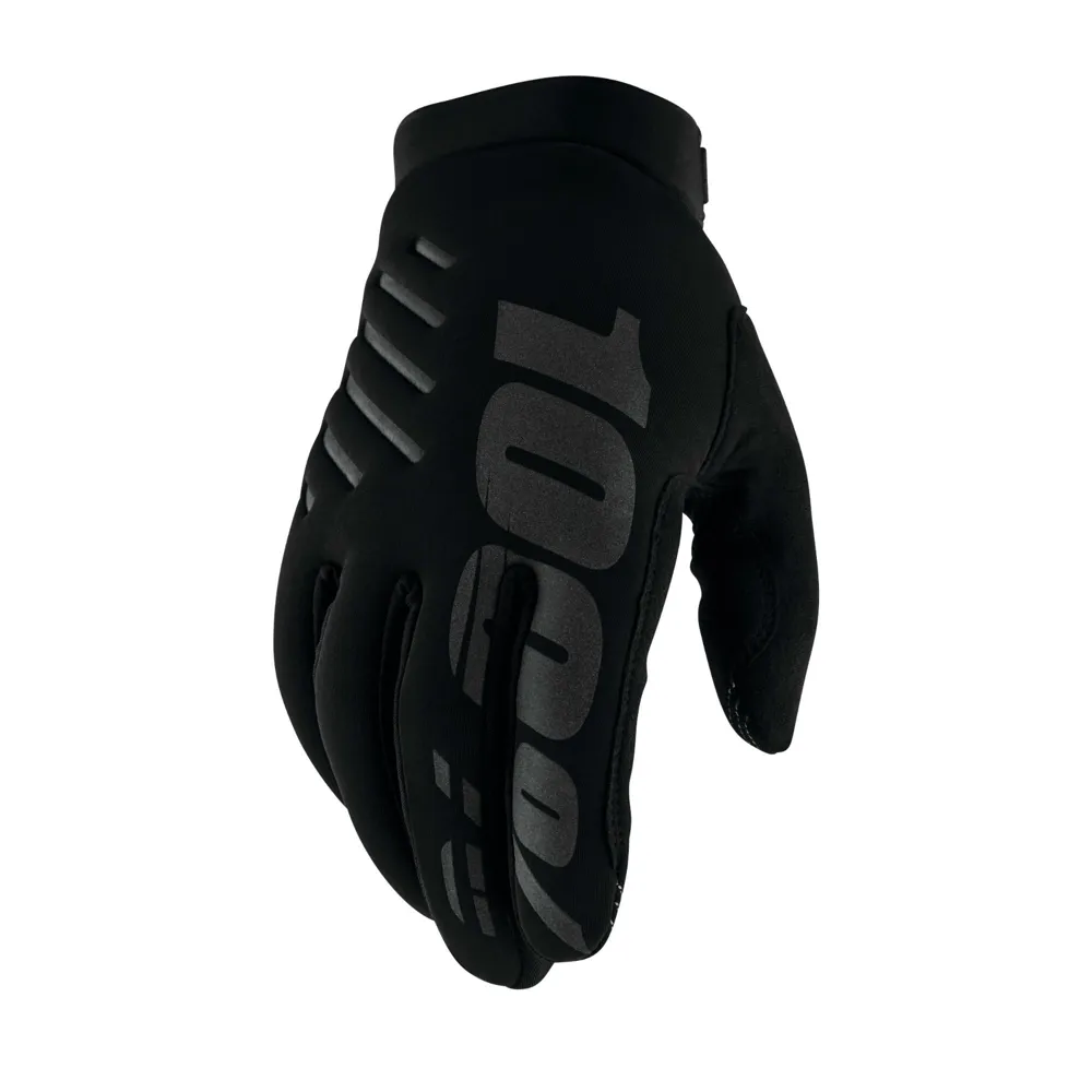 100 Percent 100 Percent Brisker Cold Weather Youth MTB Gloves Black/Grey