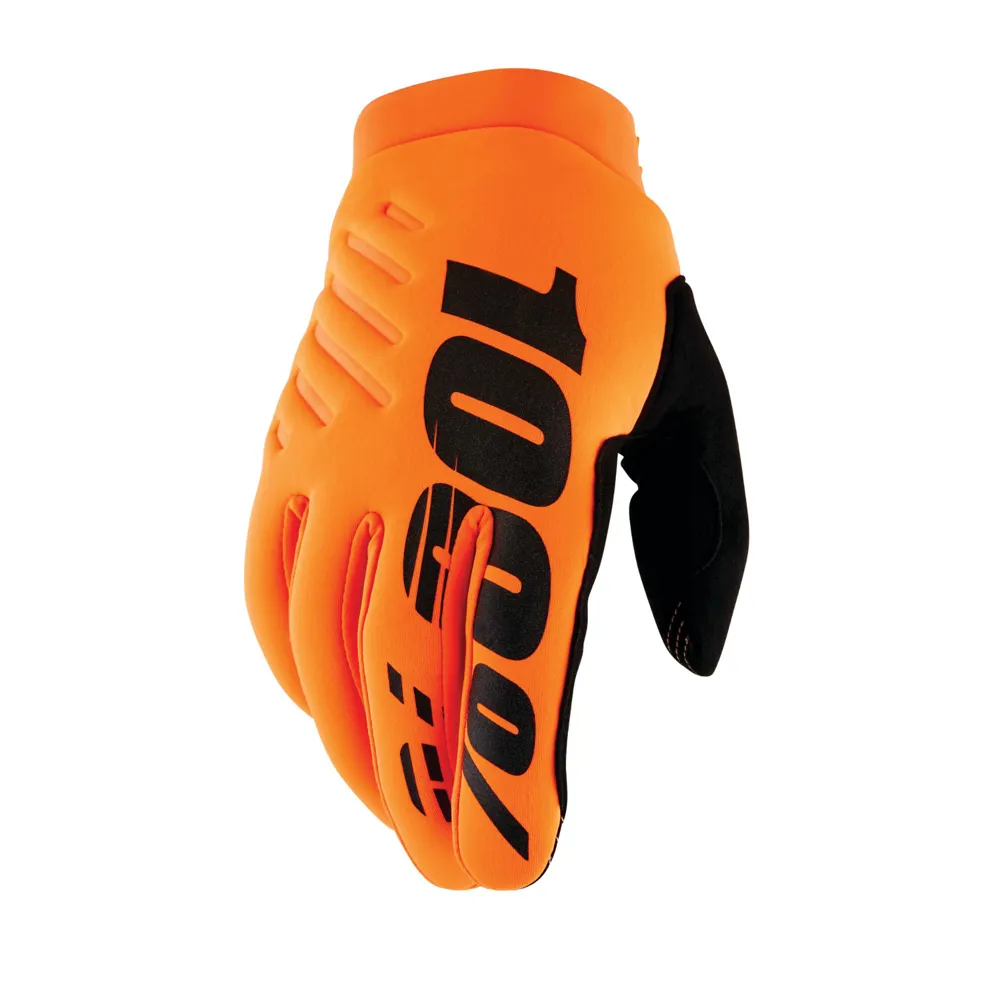 Image of 100 Percent Brisker Cold Weather Youth MTB Gloves Fluo Orange/Black