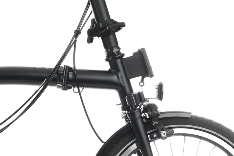 Brompton C Line High 6 Speed Folding Bike 2025 with Extended Seatpost Matt Black-6